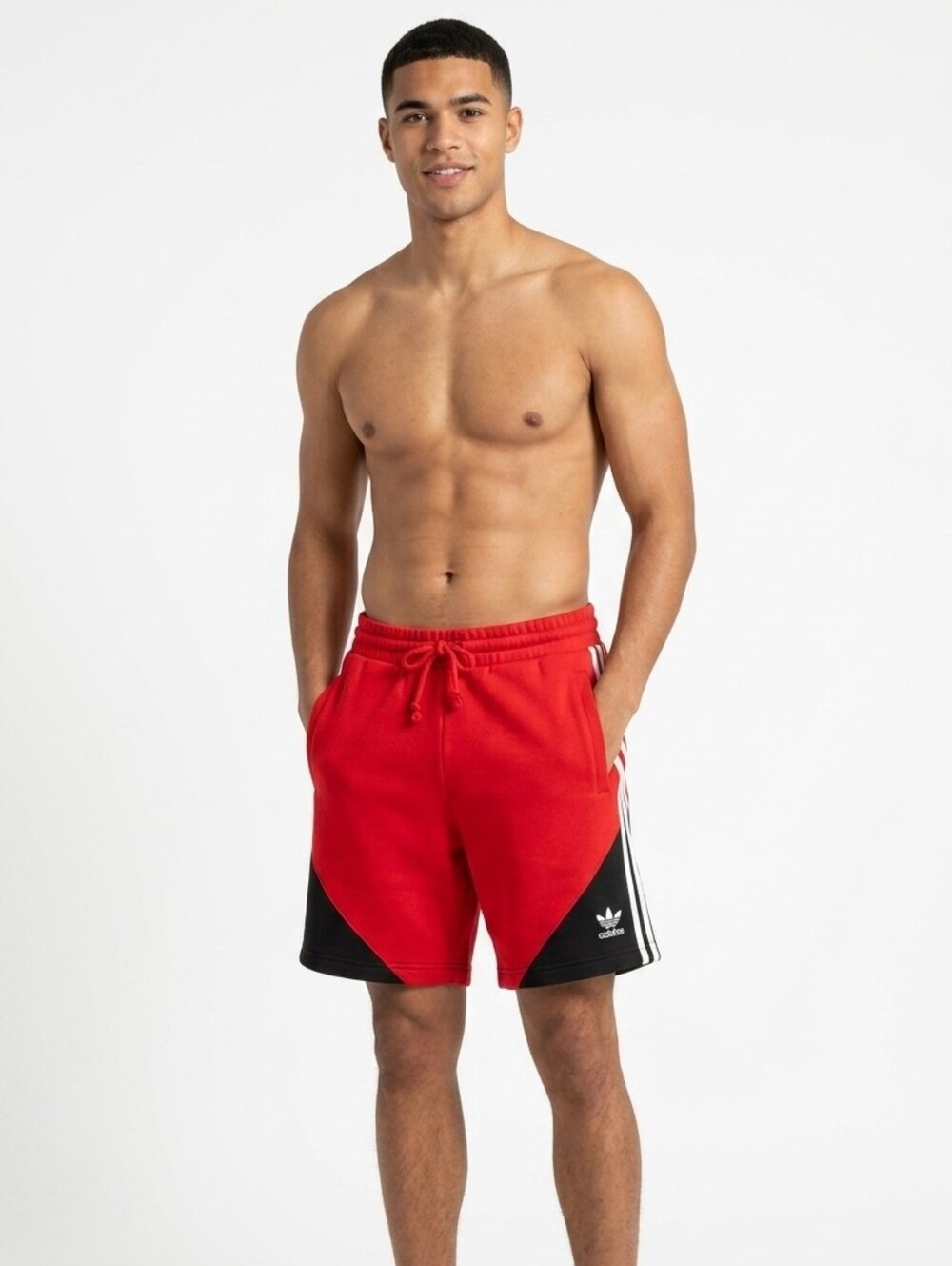 NWT Adidas Originals Men's Shorts – Red/Black Colorblock